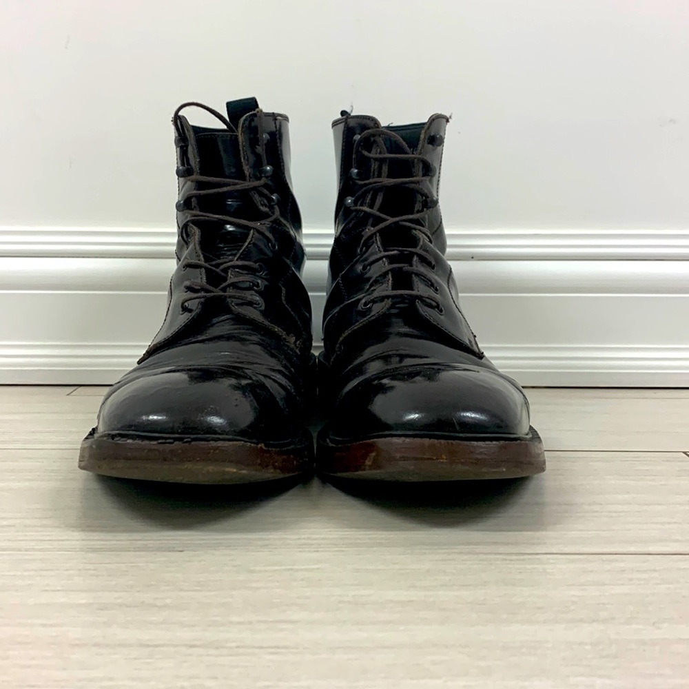 MENS GUCCI BROWN LEATHER BOOTS